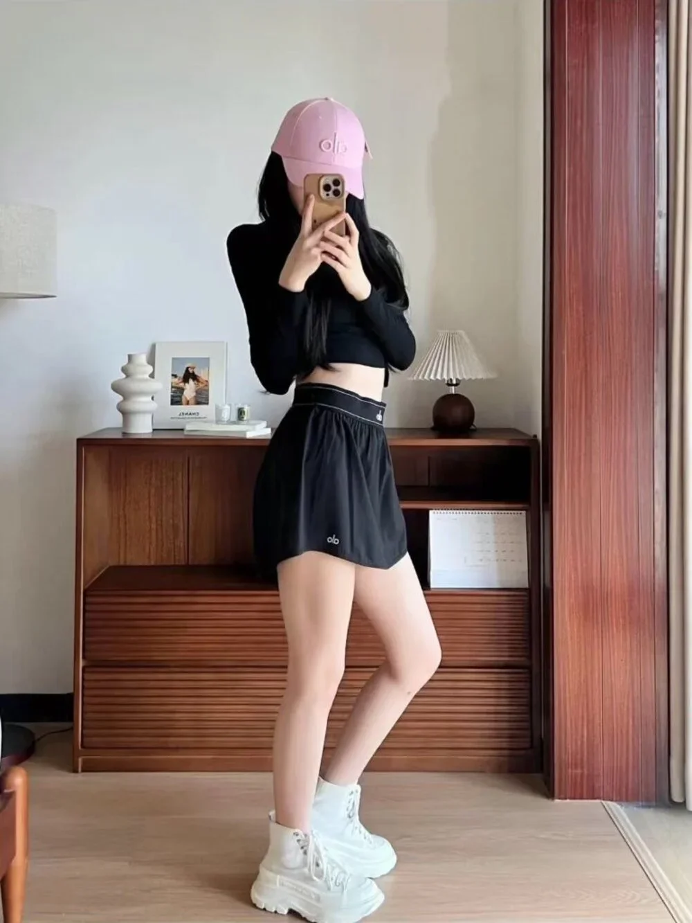 Black Tennis Skirt Skort Athletic Mini Skirt Alo Style Activewear